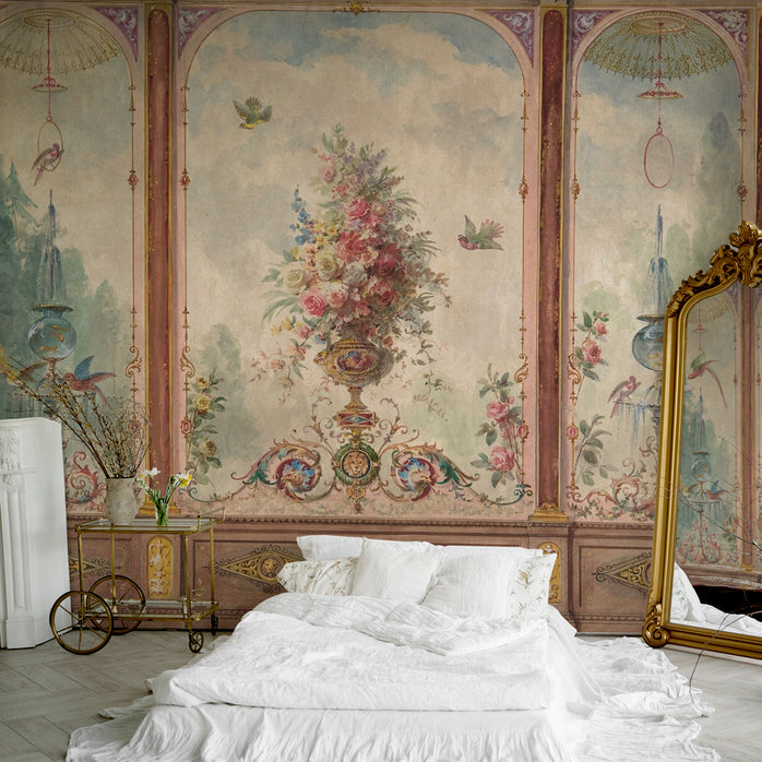 Carta da parati Boiserie Antica - camera da letto