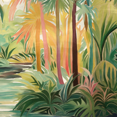 Painted palms Wall Mural