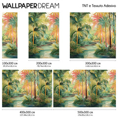 Painted palms Wall Mural