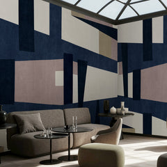 Carta da parati Puzzle geometrico - soggiorno