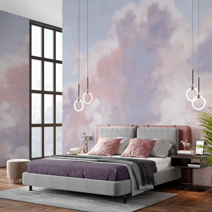 Carta da parati Nuvole di primavera - camera da letto
