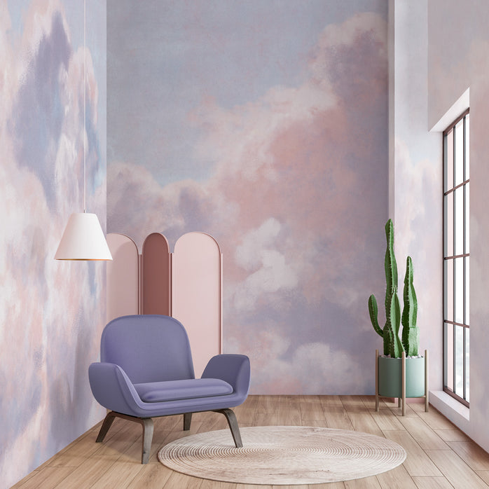 Carta da parati Nuvole di primavera - soggiorno, corridoio
