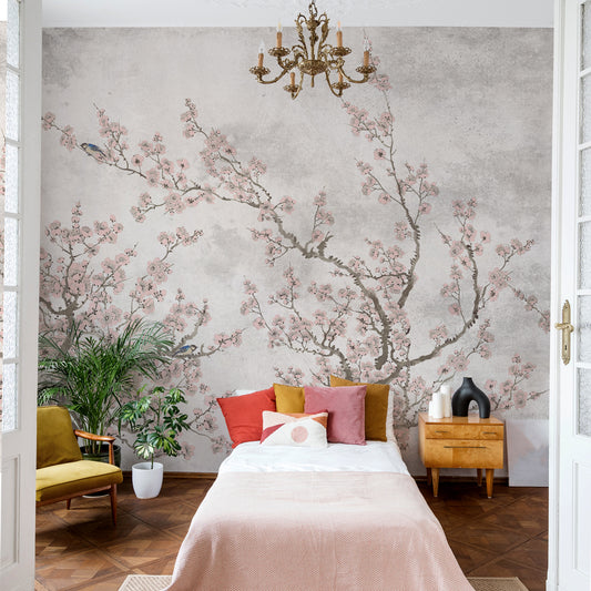 Carta da parati Fiori di pesco - camera da letto