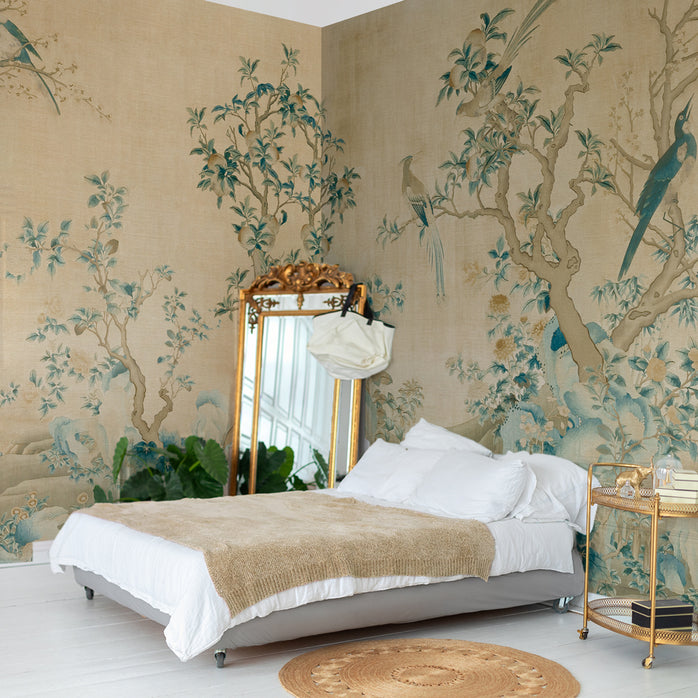 Carta da parati boschetto d'Oriente - camera da letto