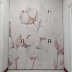 Carta da parati Fiocchi di cotone - mobili