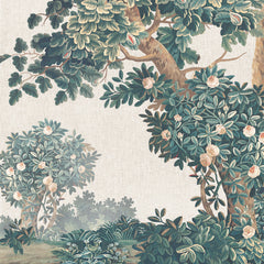 Carta da parati Giardino ricamato