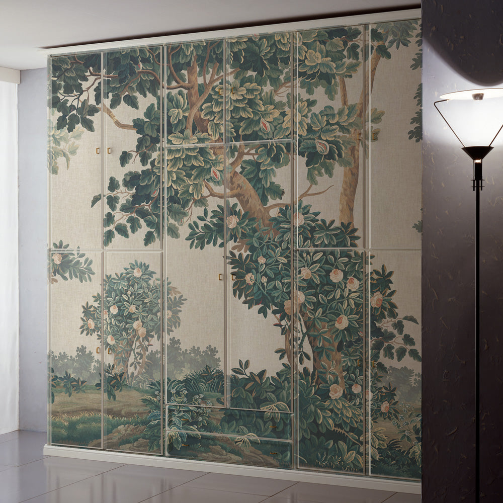 Carta da parati Giardino ricamato - mobili