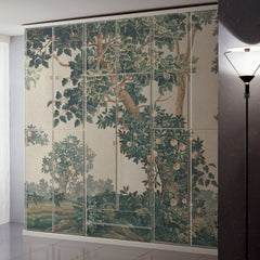 Carta da parati Giardino ricamato - mobili