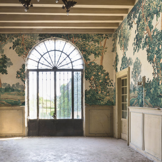 Carta da parati Giardino ricamato - corridoio, soggiorno