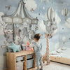 Games among the clouds Wall mural