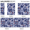 Jungle in blue Wall mural