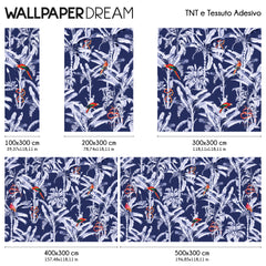 Jungle in blue Wall mural