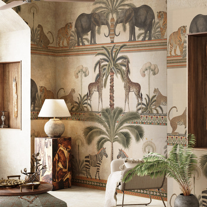 Carta da parati Fregio esotico - soggiorno