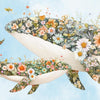Papier peint Baleines en fleurs