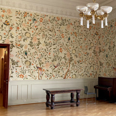 Carta da parati Chinoiserie Ocra - soggiorno