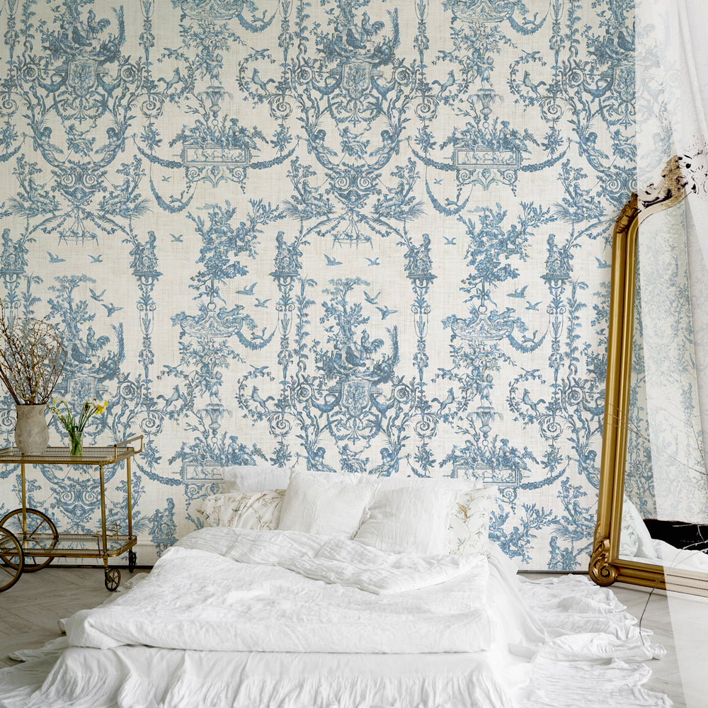 Carta da parati Toile preziosa - camera da letto
