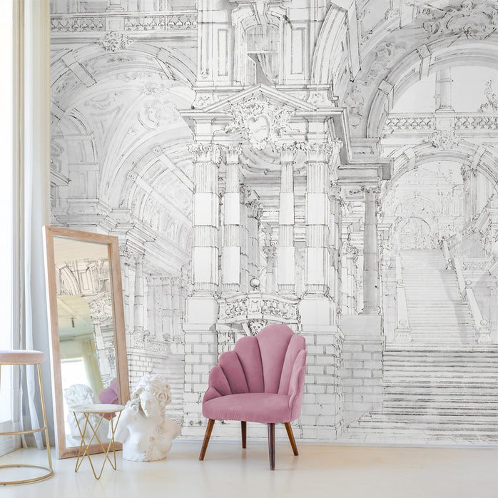 Carta da parati Sogno architettonico - soggiorno