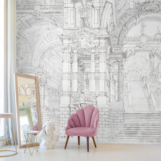 Carta da parati Sogno architettonico - soggiorno