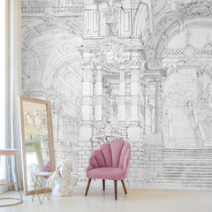 Carta da parati Sogno architettonico - soggiorno