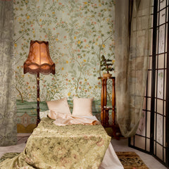 Carta da parati Chinoiserie di giada - camera da letto