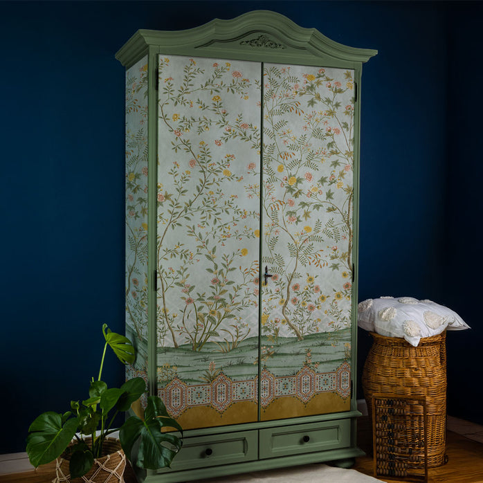Carta da parati Chinoiserie di giada - mobili