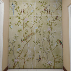 Carta da parati Chinoiserie dorata - mobili