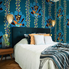 Carta da parati Floreale Pop - camera da letto