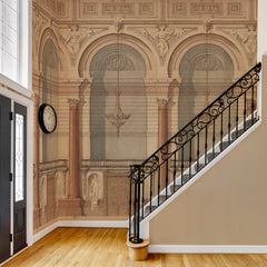 Carta da parati Porticato antico - scale, corridoio