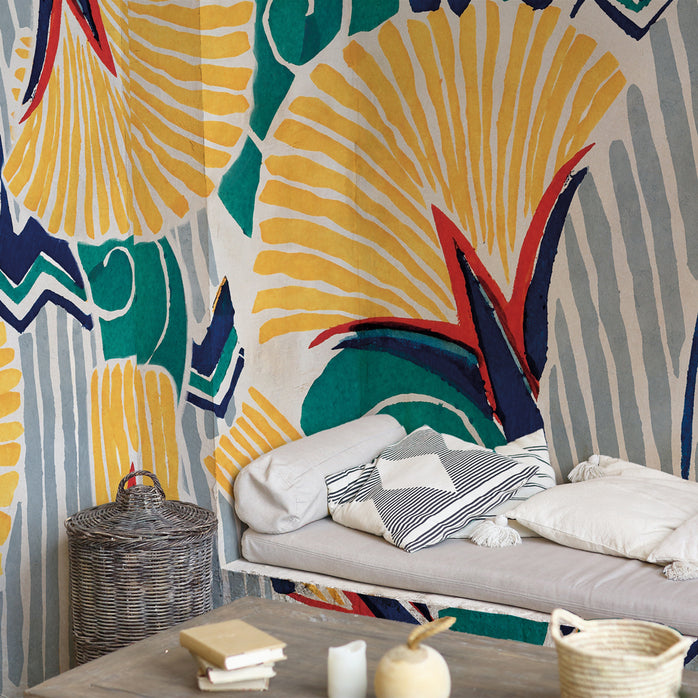 Carta da parati Ventagli Pop - soggiorno