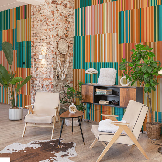 Carta da parati Trama moderna - soggiorno