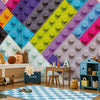 Carta da parati Colorful Brick per camera da letto