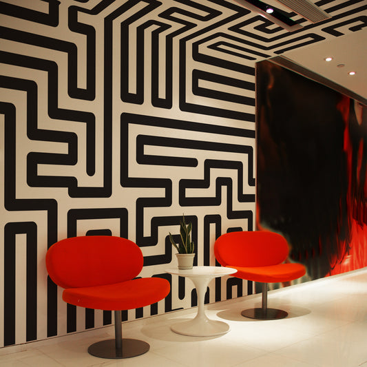 Carta da parati Labirinto - ufficio, corridoio, soffitto