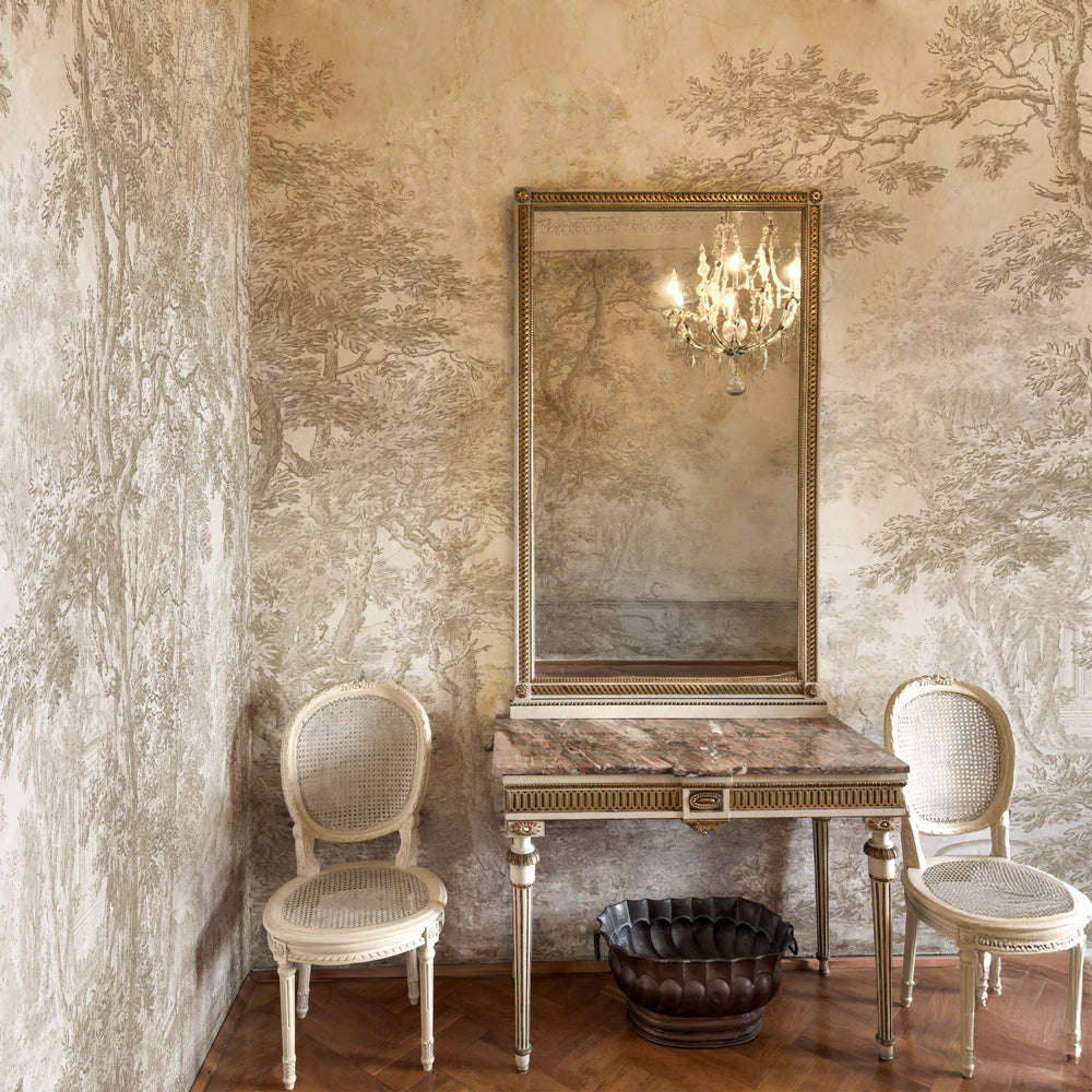 Carta da parati Foresta incisa - soggiorno