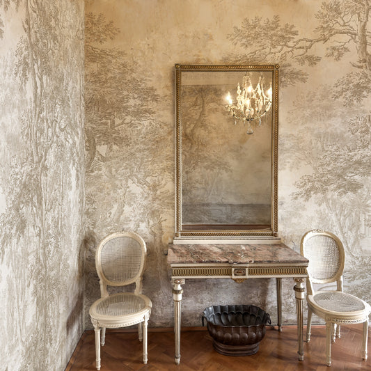 Carta da parati Foresta incisa - soggiorno