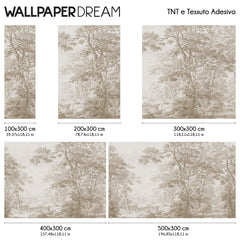 Engraved Forest Wall Mural