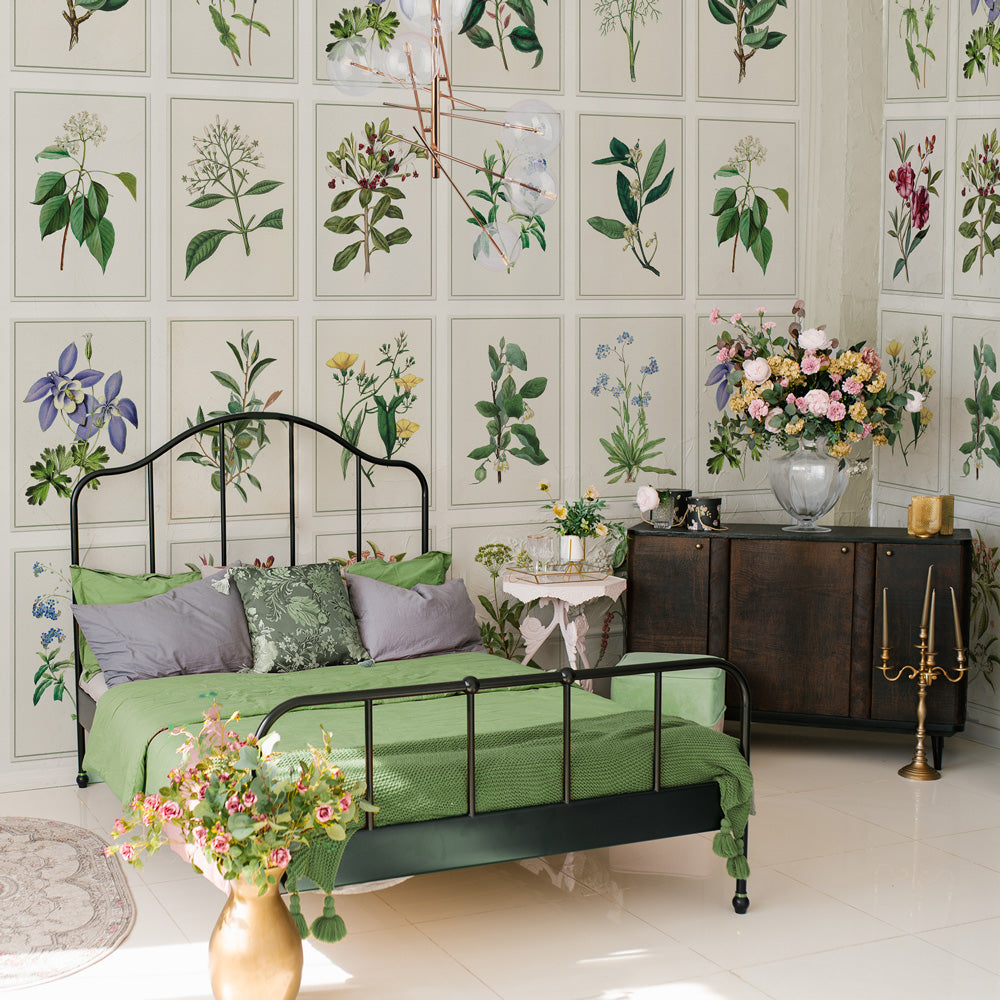 Carta da parati Tavole botaniche - camera da letto