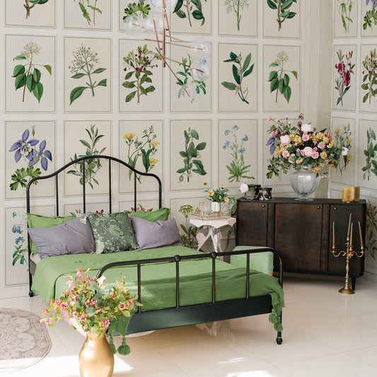 Carta da parati Tavole botaniche - camera da letto