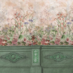 Carta da parati Boiserie floreale