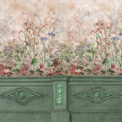 Carta da parati Boiserie floreale