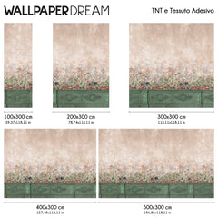 Carta da parati Boiserie floreale