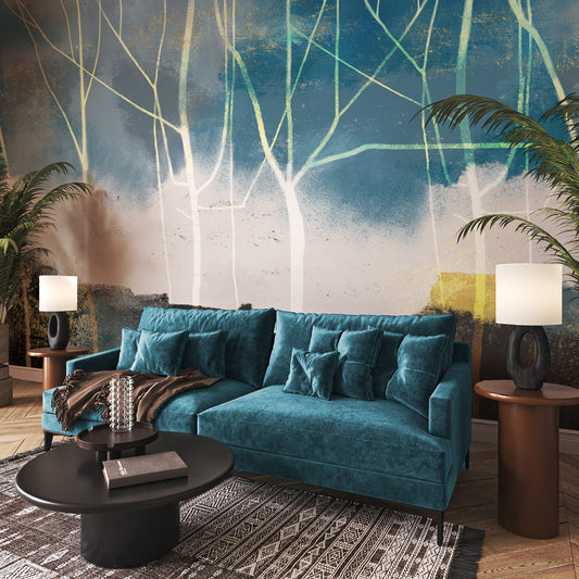 Carta da parati Alba invernale - soggiorno