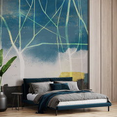 Carta da parati Alba invernale - camera da letto