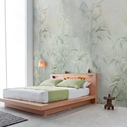 Carta da parati Germogli di bamboo - camera da letto