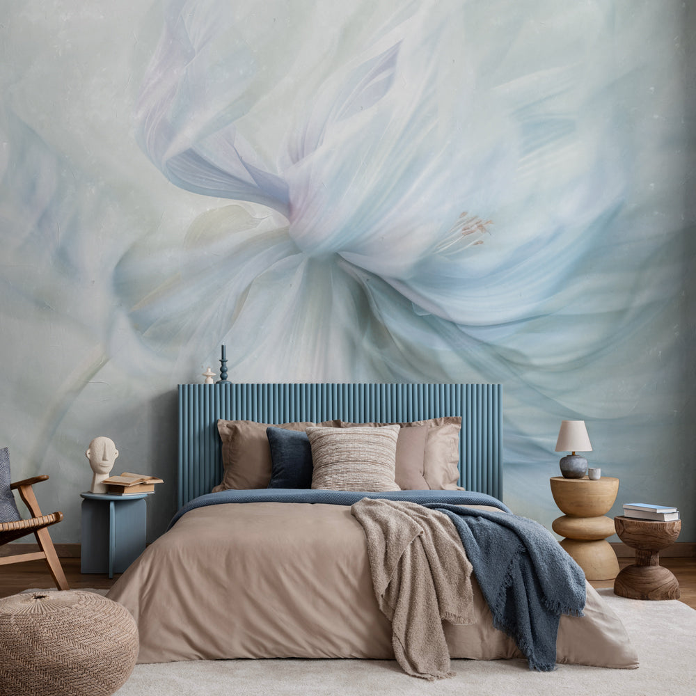 Carta da parati Spirale floreale - camera da letto