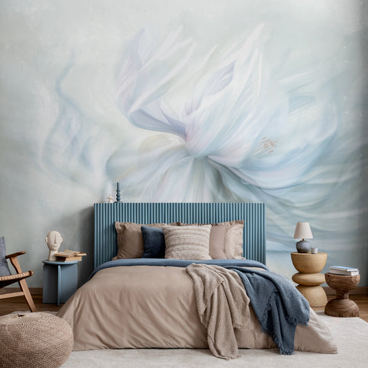 Carta da parati Spirale floreale - camera da letto