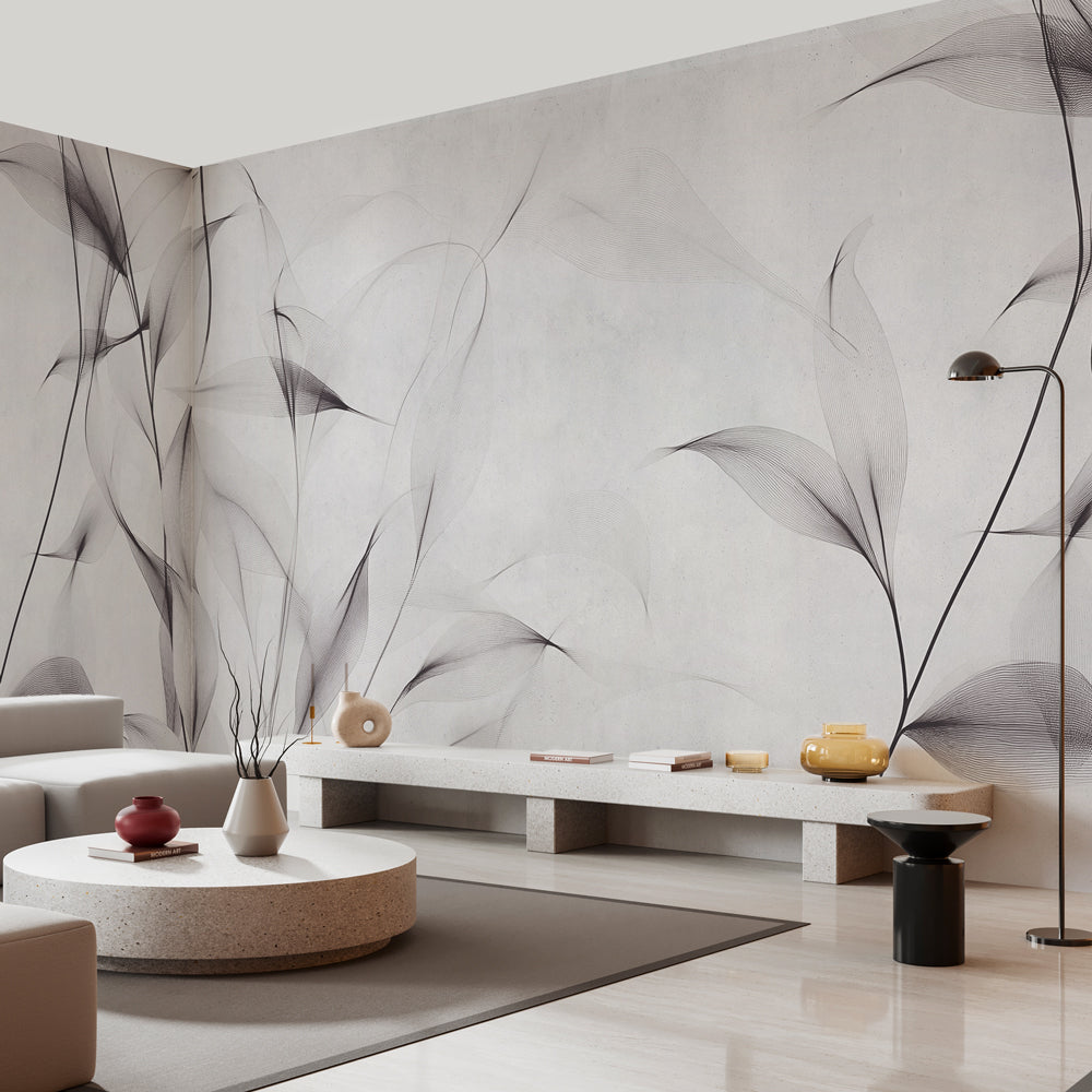 Carta da parati Tenue fruscio - soggiorno