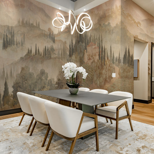 Carta da parati Flowerence - soggiorno, sala da pranzo