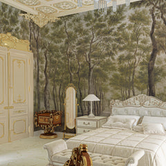 Carta da parati Cortile alberato - camera da letto