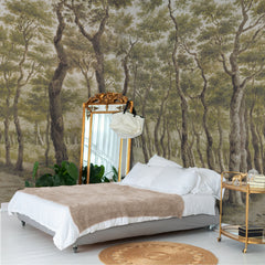 Carta da parati Cortile alberato - camera da letto