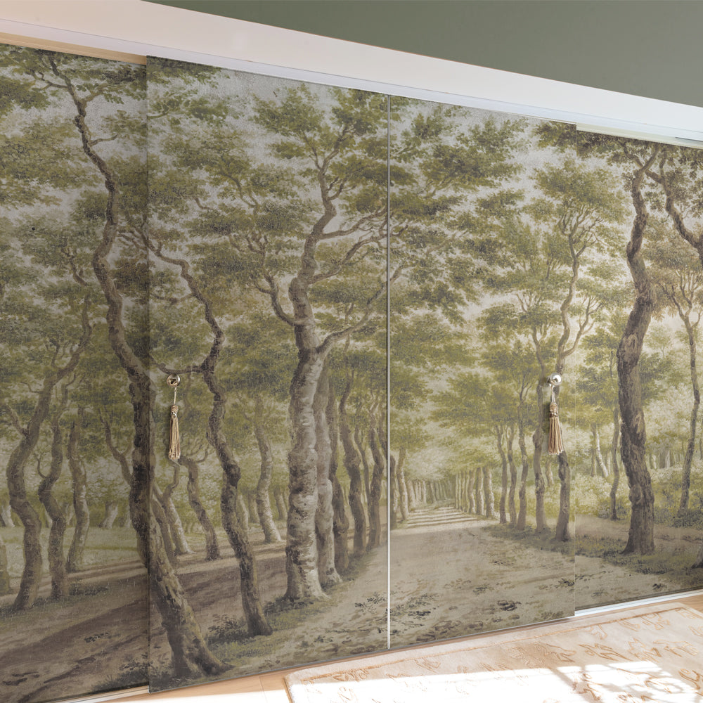 Carta da parati Cortile alberato - mobili